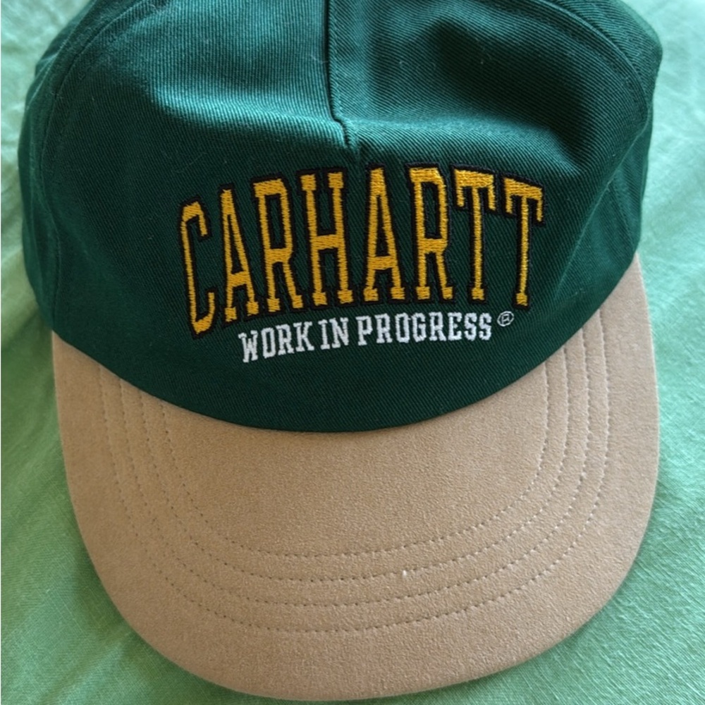 Carhartt Work in Progress Forest Green and Tan Hat